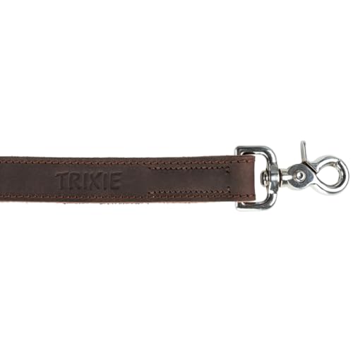 TRIXIE Hundeleine aus Leder Rustic Leine Leder M–L, 1,00 m 20 mm in dunkelbraun - Fettlederleine für Hunde im klassischen Design - für mittelgroße bis große Hunde - 19000