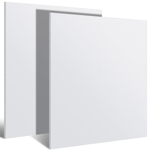 Image of Sasylvia 2 Pcs HDPE Sheet, HDPE Plastic Sheet Flexible High Density Polyethylene Board Solid Plastic Block for DIY Projects for Machining Home(White,1 /2 inchx12 inchx12 inch)