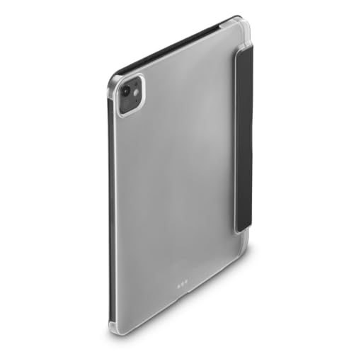 Hama Fold Clear Coque pour Apple iPad Pro 11" (24) - Housse Fonction Chevalet, Compartiment pour Stylet, Protection Fermeture Magnétique, Dos Transparent - Noir
