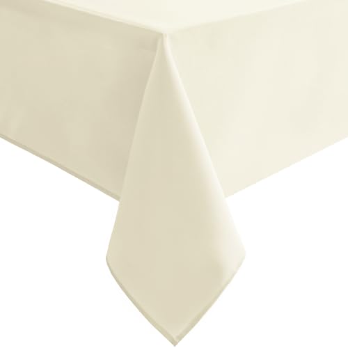 Hiasan Black Square Tablecloth - Waterproof and Spillproof Washable Fabric Table Cloth for Dining Room Kitchen, 60 x 60 Inch