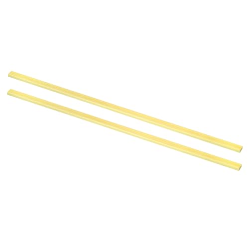 PATIKIL 5/32 x 5/16 x 12" H59 Brass Flat Bar, 2 Pcs Solid Rectangle Mill Stock for Crafting Maintenance Electrical Architectural Decoration, Brass