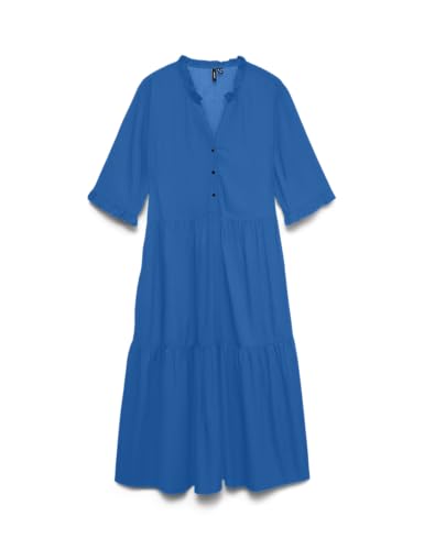 Robe Vmeasy Joy Vero Moda en tissu tissé avec col en V et détails de volants délicats