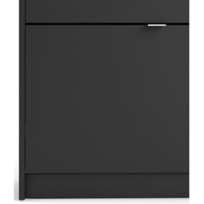 Tvilum Bright 2 Drawer Shoe Cabinet, Black Matte