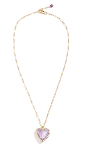 Brinker + Eliza Women's Lovey Necklace, Amethyst, Purple, One Size