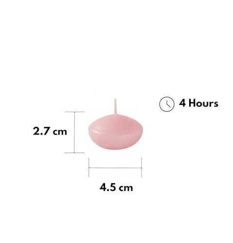 Miniatura 3 de Velas Flotantes Diámetro 4,5 Cm Altura 2,7 Cm - 20 Unidades - Color Rosa Polvo - Cereria Di Giorgio