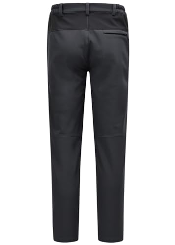 Foto von donhobo Damen Wanderhose Warm Gefüttert Winter Skihose Winddicht Wasserdicht Softshellhose Snowboardhose Trekkinghose Funktionshose Dunkelgrau M