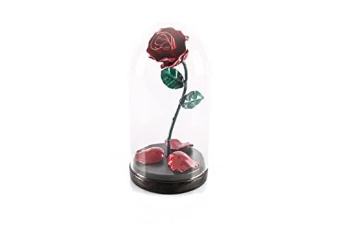 🌹 Rosa eterna forgiata a mano: pezzo artigianale unico, realizzato in ferro con il sigillo di qualità Forging Art Bcn.