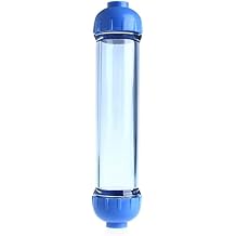 Water Filter 10" Clear Sump Water Filter Housing With 1/4" Ports, Housing For Whole Home W/ 1" NPT Ports Pre-Filtration & RO