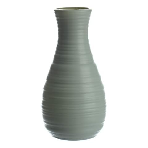 Ceramic Look Plastic Vase - Unbreakable Vase for Flowers (Sage Green) Cover