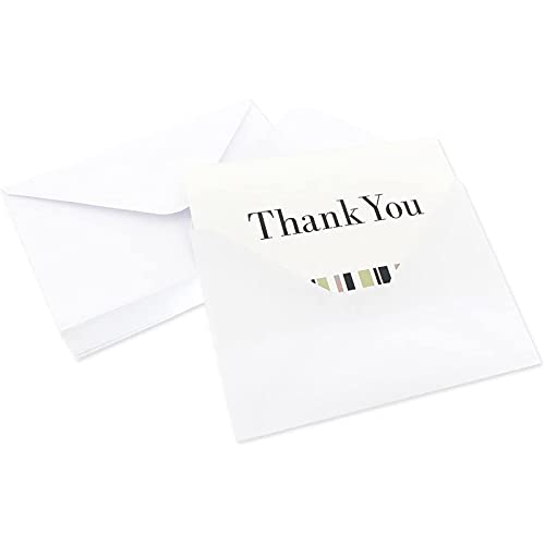 Blank Thank You Cards And Envelopes, 6 Striped Designs (4 X 6 In, 48 Pack) #TOP3