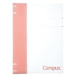 Kokuyo Campus Refillable Notebook, A4 2x2 Slim Ring Binder Notebook with Customizable Title Page, 40 Sheets Capacity. Suitable for 30 Holes Loose Leaf Paper, Pink (RU-NP174P)