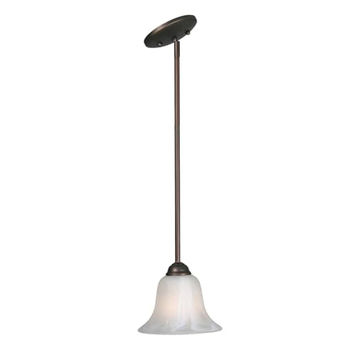 Golden Lighting 4120 RBZ-MBL Multi-Family Mini Pendant, 7-1/2-Inch W by 50-3/4-Inch H, Rubbed Bronze- Ceiling Light, Pendant Lights, Ceiling Light Fixture, Pendant Lights Kitchen Island