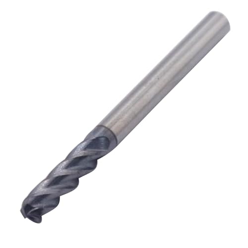 Image of BestParts 5pcs 1 /8 inch 4 Flute Solid Carbide Ball Nose End Mills, AlTiN Coated | 30 Degree Helix, 1 /8 inch Cutting Diameter, 1 /8 inch Shank Diameter, 1 /2 inch Length of Cut, 1-1 /2 inch Overall Length