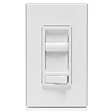 Image of Leviton SureSlide Dimmer Switch for Dimmable LED, Halogen and Incandescent Bulbs, 6674-P0W, White (Pack of 12)