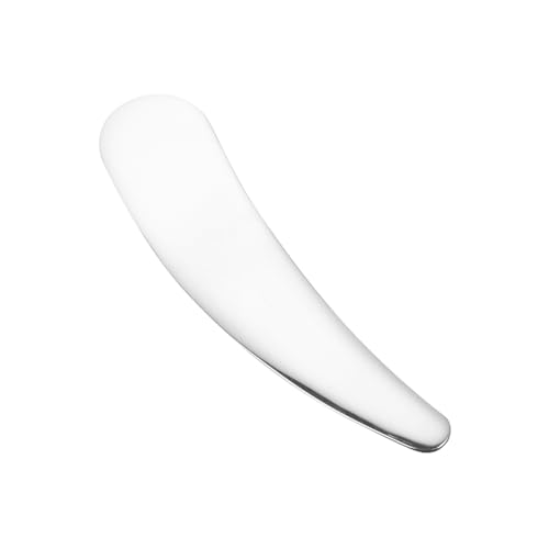 Healeved Espátula Facial de Acero Inoxidable Pequeña y Portátil Cuchara para Crema de Ojos y Herramienta Práctica para Extracción de Cosméticos Casa y Viajes