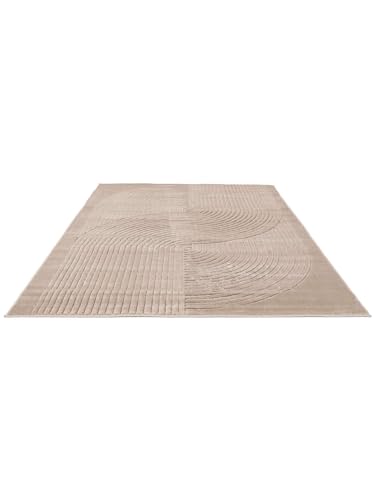 RugVista Crizia, Dywan, Nowoczesne, 160 x 230 cm, Prostokąt, Wysoki, Pokój dzienny, Sypialnia, Czyścić wyłącznie chemicznie, oeko_tex_100, Beżowy