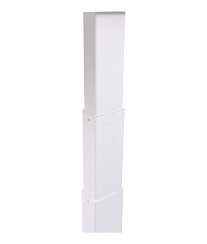 Image of Stand Up Desk Store Solid Wood Top Electric Adjustable Height Standing Desk with Programmable Memory (White Frame /Walnut Top, 60 inch Wide)
