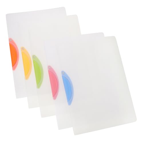 Organiseur de dossiers coloré A4 en plastique avec clip pivotant et pochette transparente