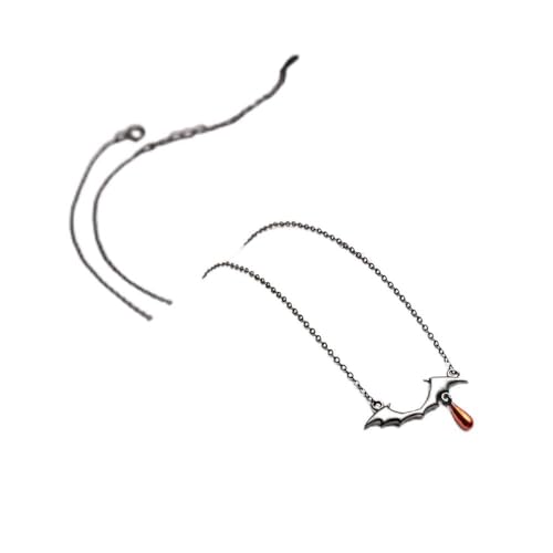 Collier en argent S925 avec pendentif goutte rouge fait main et chaîne noire chic pour femme