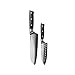 Produktbild Damaso 2er-Damastmesser Set, Santokumesser Black Pearl Messerset Damast, Japanische Messer Set, Küchenmesser Set aus 67 Lagen Damaststahl