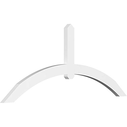 Ekena Millwork GBP072X30X0204ARC00 Archdale Architectural Grade PVC Gable Brackets 72"W x 30"H x 2"D x 4"F, 10/12 Pitch