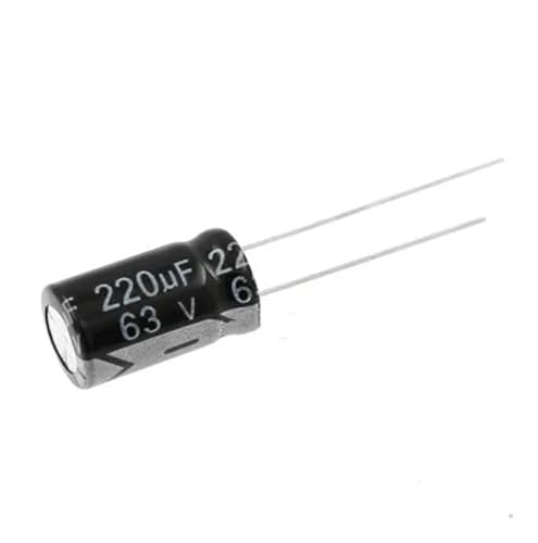 Condensador 220uF 63V radial para reparar fuentes de alimentación y eliminar ruido térmico 20pcs