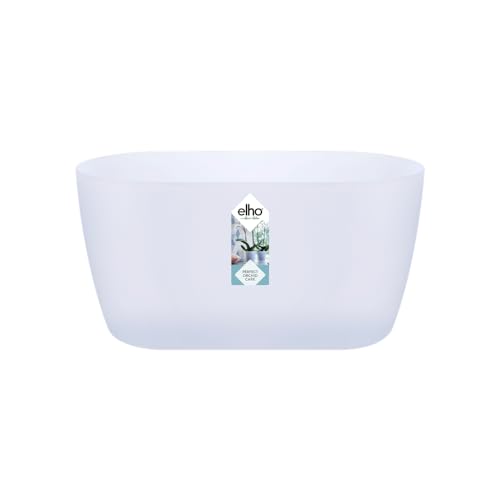 Elho Brussels Orchidée Duo 25 - Pot De Fleurs pour Intérieur - Ø 24.8 x H 12.0 cm - Transparent/Transparent
