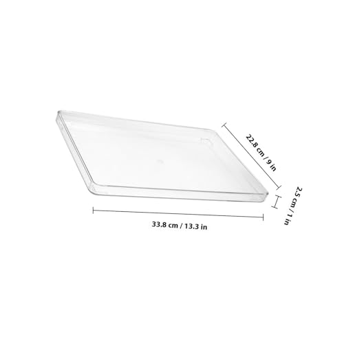 Bandeja de acrílico transparente rectangular organizador multifunción de mesa 3