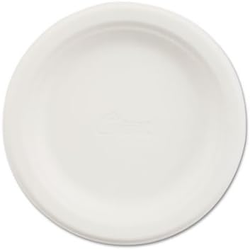 Paper Dinnerware, Plate, 6" dia, White, 125/Pack