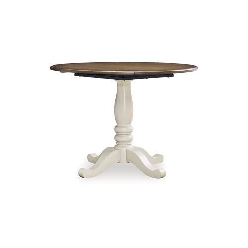 Signature Design by Ashley Waverun Drop Leaf Dining Table, 42 in Round