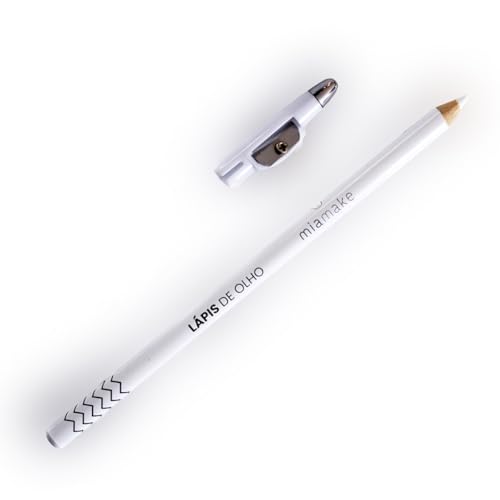 6 Unid. Lápis Madeira Branco Com Apontador Marcação Botox