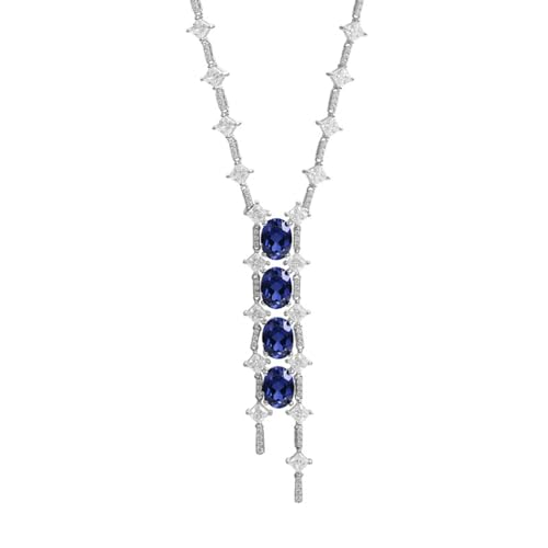 Collier en argent 925 saphir créé, le bijou idéal des soirées chics