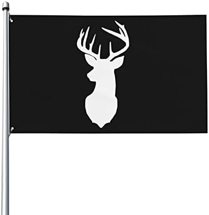 Ali Yee Deer Hunting Flag Outdoor Flag Home Flag House Flag Garden Flag Decorative Party Flag 3x5 Polyester, Black, One Size