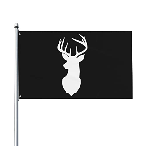 Ali Yee Deer Hunting Flag Outdoor Flag Home Flag House Flag Garden Flag Decorative Party Flag 3X5 Polyester, Black, One Size #TOP3