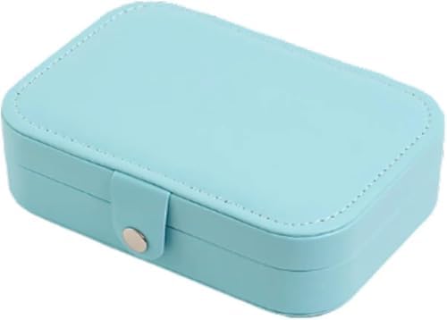 Amarme - Porta Joias Portátil Encanto em Couro com Botão Organizador Premium para Anéis, Brincos, Co