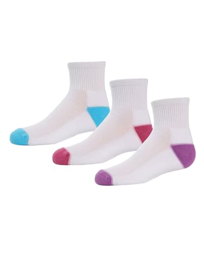 MeMoi Unisex Quarter-Crew Kids Sport Socks 3-Pack