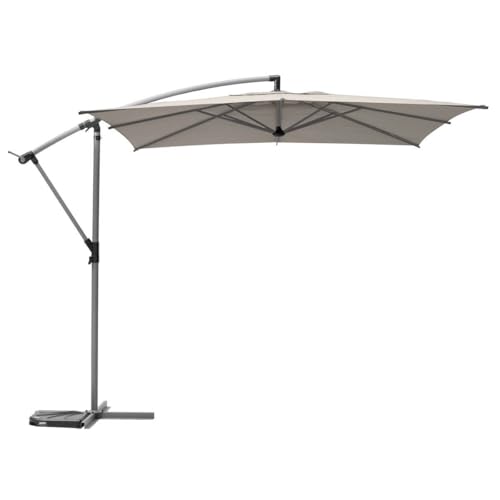 Hespéride - Parasol déporté carré Manoa Taupe