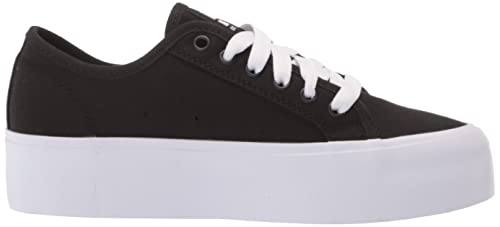 Dc Women's Manual Platform Low Shoe Skate, Black/White, 7.5 #TOP5