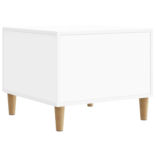 Table basse avec tiroir blanc meuble salon rangement en bois - 7