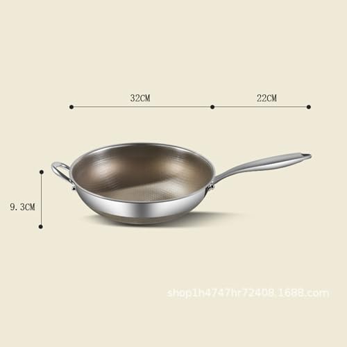 Wok de acero inoxidable 32-34 cm Antiadherente miniatura 2