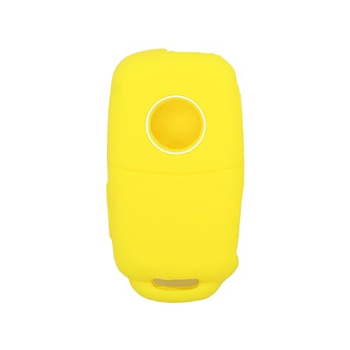 BROVACS Silicone Cover Protector Case Holder Skin Jacket Compatible with VOLKSWAGEN Sharan Caravelle SEAT 5 Button Flip Remote Key Fob 4+1 BTN CV4806 Yellow - Image 4