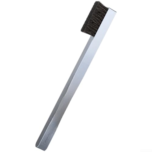 Brosse métallique en acier résistant avec manche droit pour nettoyage et polissage