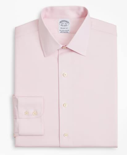 Brooks Brothers Men's Non-Iron Stretch Twill Solid Ainsley Spread Collar Dress Shirt3