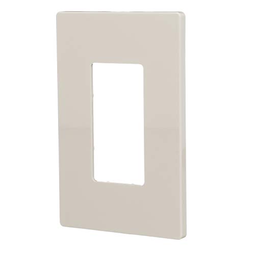 Image of Eaton PJS26LA Decorator Screwless Wallplate, 1-Gang, Light Almond