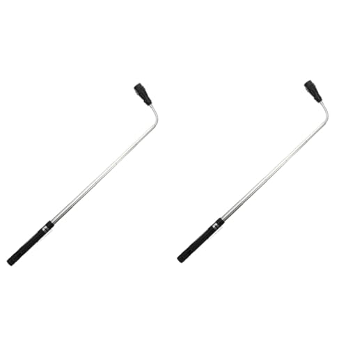 OSALADI 2pcs Telescopic Flashlight Tool Flexible Magnetic Pickup Bar Textured Grip Extendable Design for Easy Object Retrieval for Home Outdoor Use