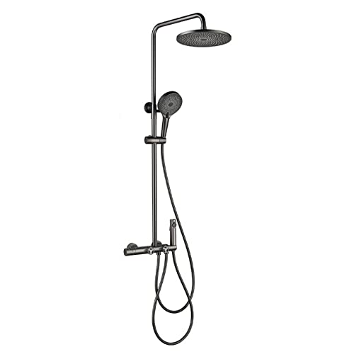 Système de douche à effet de pluie 4 fonctions avec pulvérisateur haute pression