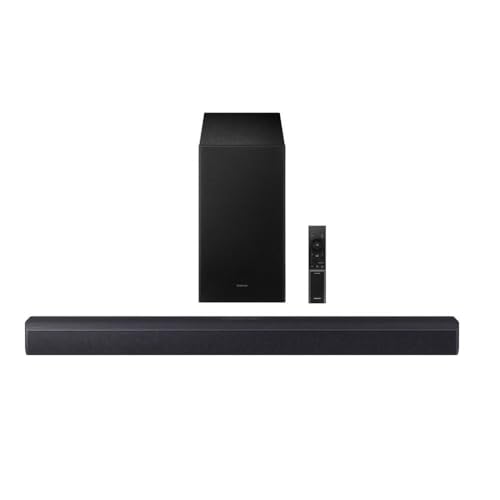 Samsung 2.1Ch DTS Virtual:X Soundbar w/Subwoofer: HDMI ARC, Bluetooth, Wall Mountable, Voice Enhance Mode, Game Mode, Night Mode, 360W, Wireless Surround Ready - HW-B53WF (Renewed)