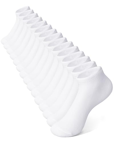 15 Pairs Kids Socks for Boys Girls Low Cut Athletic Ankle Socks Half Cushioned Crew No Show Sock