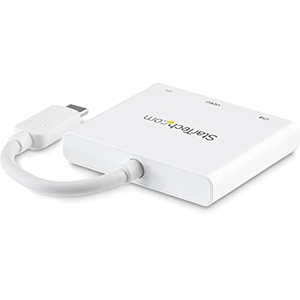 StarTech.com USB-C till HDMI-adapter - vit - 4K 30 Hz - Thunderbolt 3 kompatibel - med strömförsörjning (USB PD) - USB C Dongle (CDP2HDUACPW)
