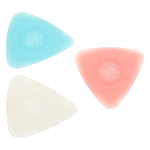 HIAKDOFT 3 piezas Púas de Nylon Profesionales para Guitarra y Otros Instrumentos de Cuerda Resistentes y Antideslizantes Soporte Incluido para Músicos y Práctica Personal